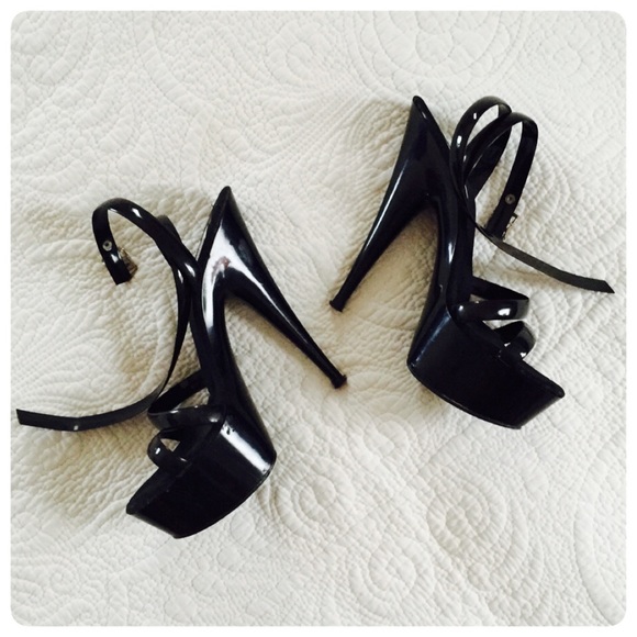 Vintage N.Y.L.A. Patent Stiletto Platforms Sz 6 - Picture 2 of 5